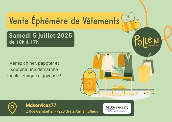 1ere vente ephemere pollen ressourcerie